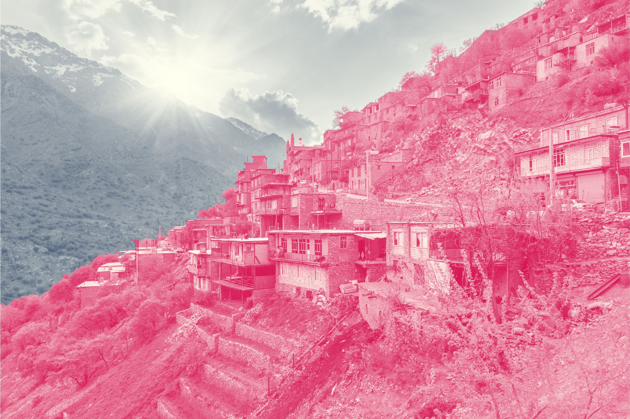 a hillside community in Kurdistan
